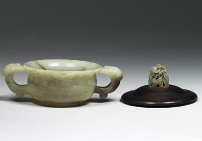 图片[2]-Jade gui-shaped incense burner with animal-mask pattern, Ming dynasty (1368-1644)-China Archive